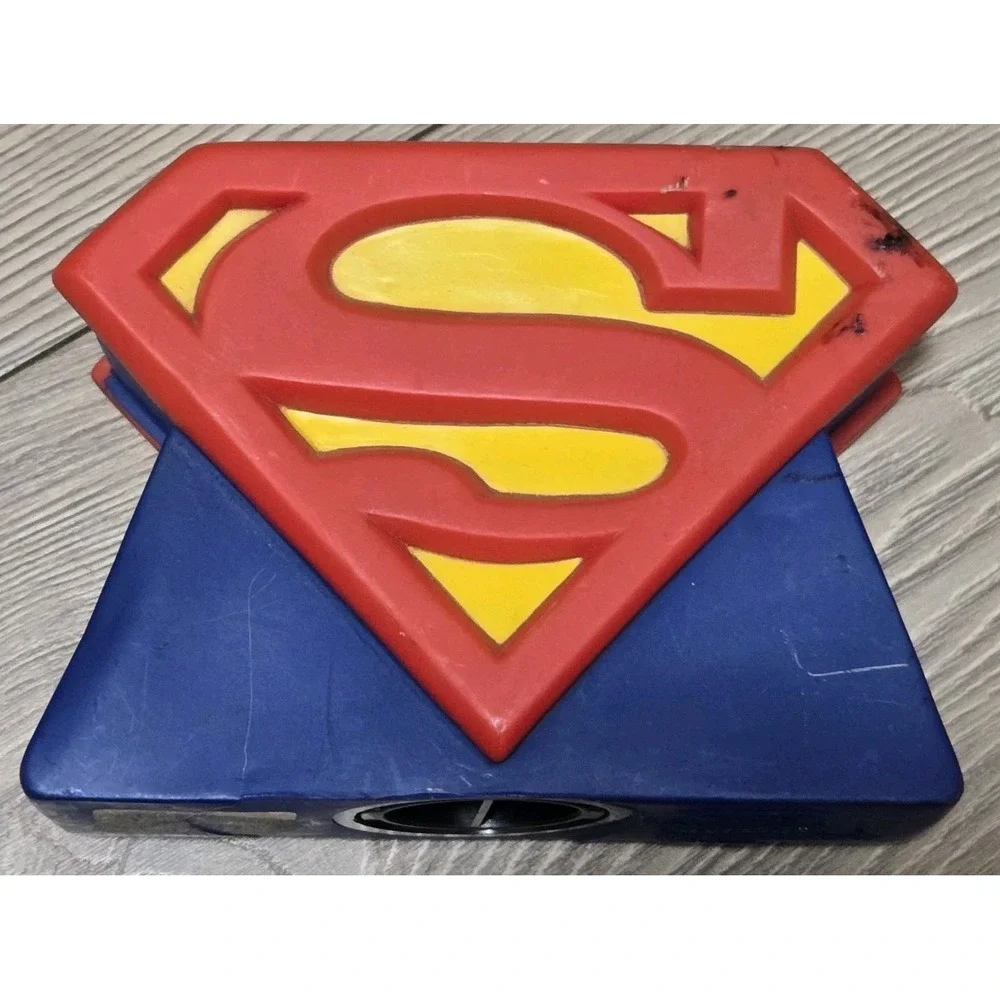 Superman‎ Bank Six Flags RARE Logo PVC Plastic DC Comics Souviner